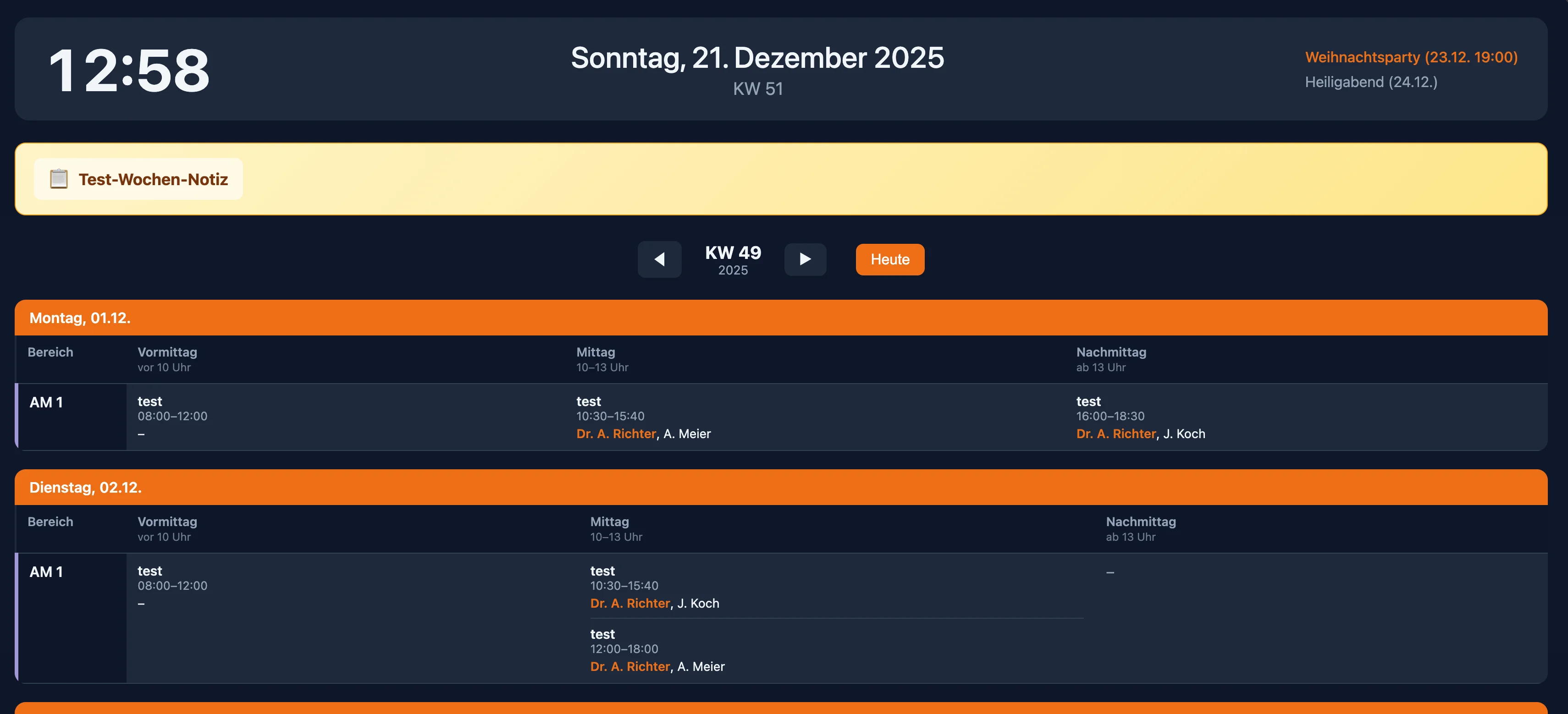 Status-Display Ansicht